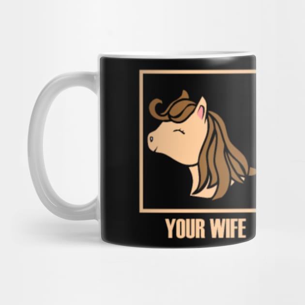 Your Wife My Wife Unicorn Funny Valentines Day by Xizin Gao